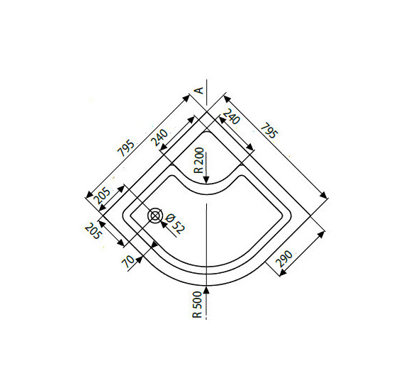 Ravak dušo padėklas Sabina 80,90cm