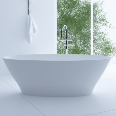 Akmens masės vonia Aura Galatea 1 balta, 183x89