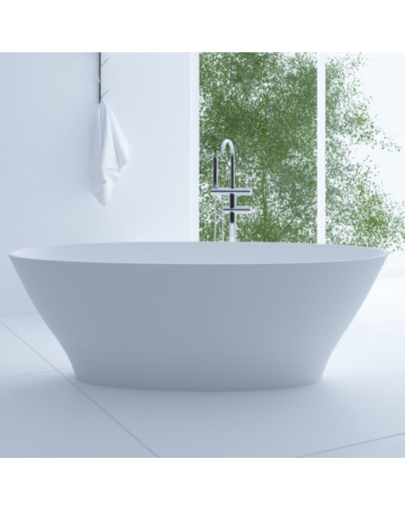 Akmens masės vonia Aura Galatea 1 balta, 183x89