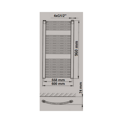 Thermal Trend KDO Rankšluosčių džiovintuvas, baltos spalvos