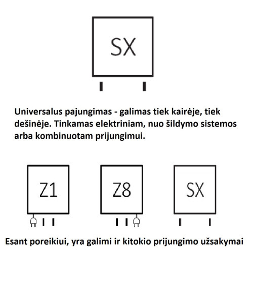 Terma ZigZag rankšluosčių džiovintuvas 60-178cm
