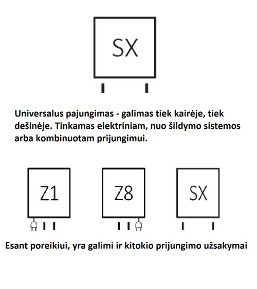 Terma ZigZag rankšluosčių džiovintuvas 60-178cm