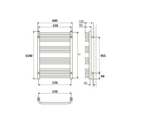 Terma rankšluosčių džiovintuvas Alex 54-158cm