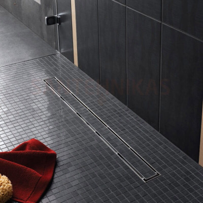 TECElinus dušo latakas su grotelėmis įklijuojamai plytelei 2in1, pasirenkami dydžiai-70,80,90cm