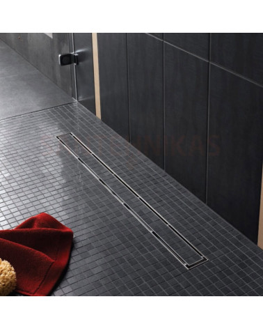 TECElinus dušo latakas su grotelėmis įklijuojamai plytelei 2in1, pasirenkami dydžiai-70,80,90cm