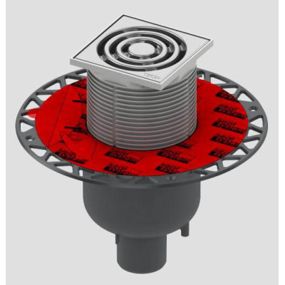 Dušo trapas TECE S 130 (komplektas), vertikalus