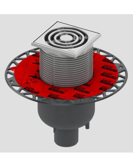 Dušo trapas TECE S 130 (komplektas), vertikalus