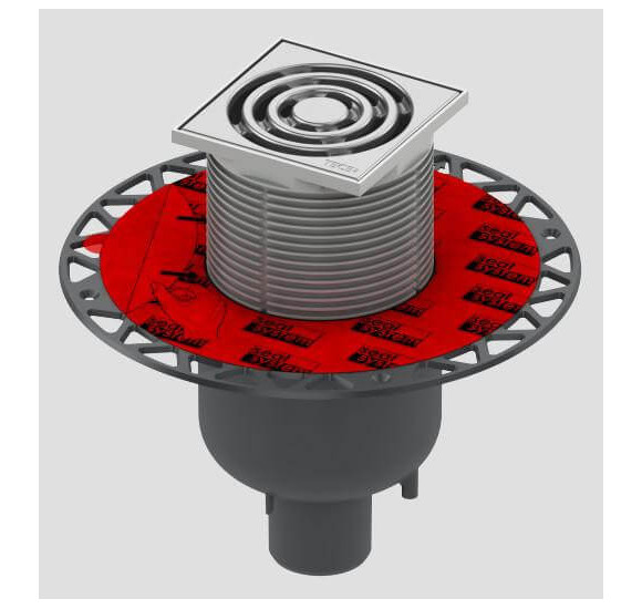 Dušo trapas TECE S 130 (komplektas), vertikalus