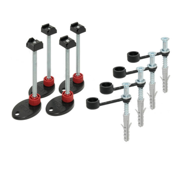 TECE reguliuojamos montavimo kojelės dušo latakams (92mm-139mm)