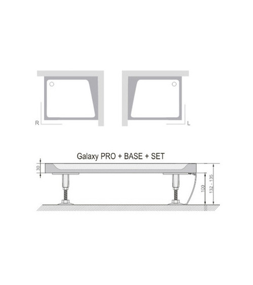 Apdaila Ravak Gigant Pro 100x80, 110x80, 120x80, 120x90cm