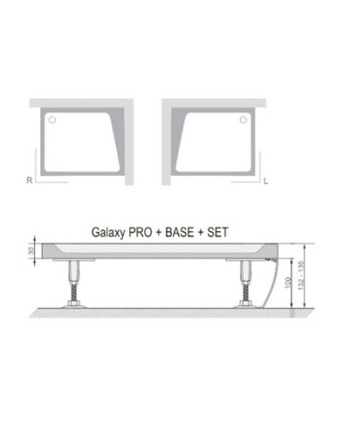 Apdaila Ravak Gigant Pro 100x80, 110x80, 120x80, 120x90cm