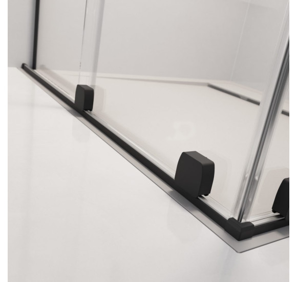 Radaway Furo Black Walk in stumdoma dušo pertvara 100-160cm