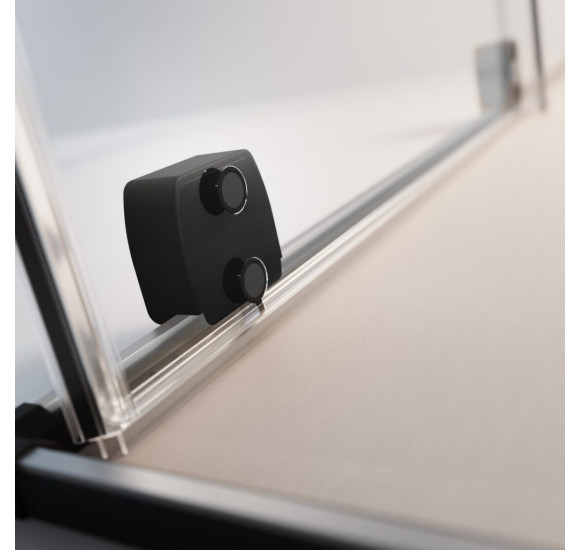 Radaway Furo Black Walk in stumdoma dušo pertvara 100-160cm