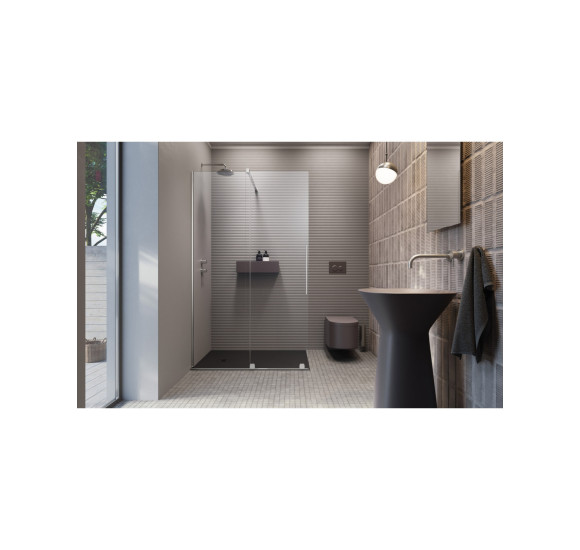 Radaway Furo Walk in nejudanti dušo sienelė chromo spalvos