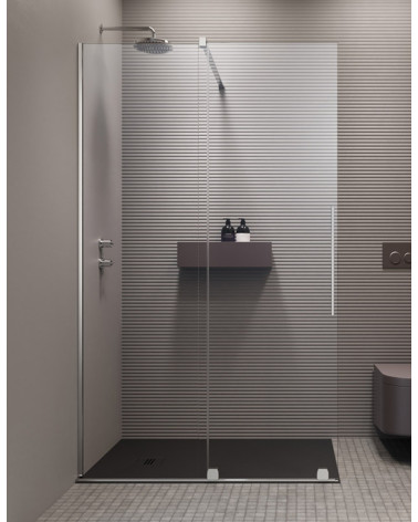 Radaway Furo Walk in nejudanti dušo sienelė chromo spalvos