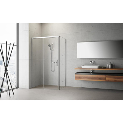 Radaway Idea KDJ dušo kabina, kairė pusė, chromo spalvos profiliai