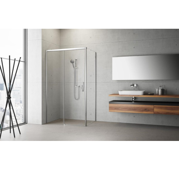 Radaway Idea KDJ dušo kabina, kairė pusė, chromo spalvos profiliai