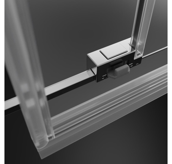 Radaway Idea KDJ dušo kabina, kairė pusė, chromo spalvos profiliai