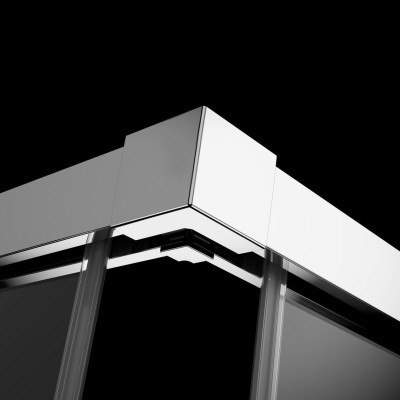 Radaway Idea KDJ dušo kabina, kairė pusė, chromo spalvos profiliai