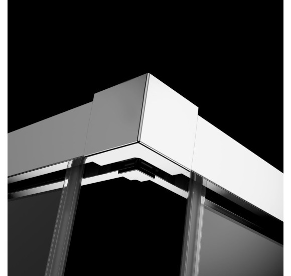 Radaway Idea KDJ dušo kabina, kairė pusė, chromo spalvos profiliai