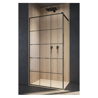 Radaway Modo X Black ll Factory ir Modo New Black ll Factory Walk in dušo pertvara 8 mm stiklas