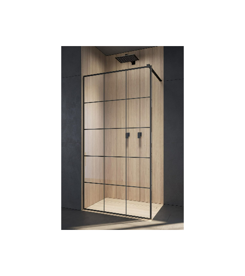 Radaway Modo X Black ll Factory ir Modo New Black ll Factory Walk in dušo pertvara 8 mm stiklas