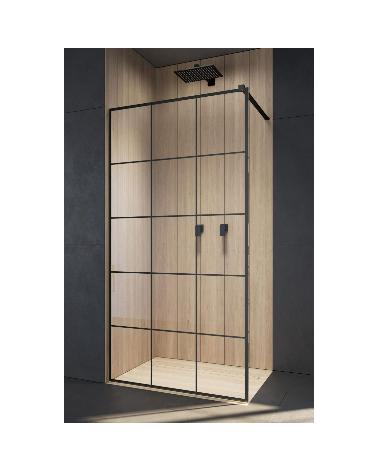 Radaway Modo X Black ll Factory ir Modo New Black ll Factory Walk in dušo pertvara 8 mm stiklas