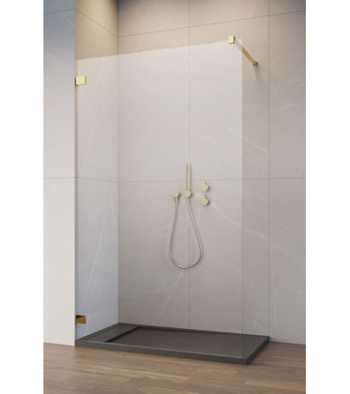 Radaway Essenza pro 8 Gold Walk-in dušo pertvara 6 mm stiklas