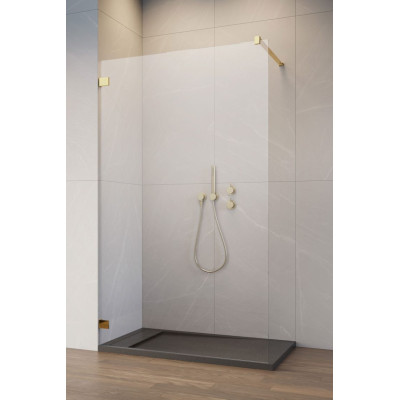 Radaway Essenza pro 8 Gold Walk-in dušo pertvara 6 mm stiklas