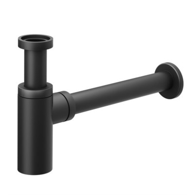 Ravak butelinis sifonas praustuvui, juodos matinės spalvos