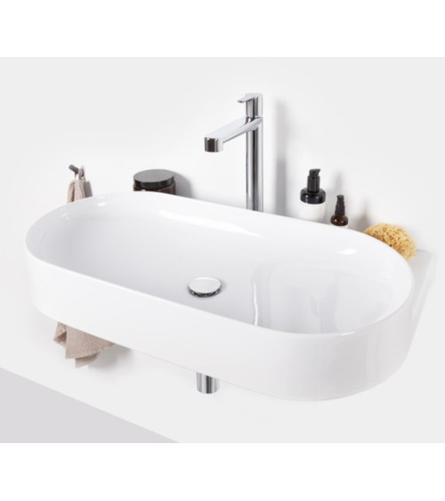 Ravak pakabinamas praustuvas Yard 800x500, baltos spalvos