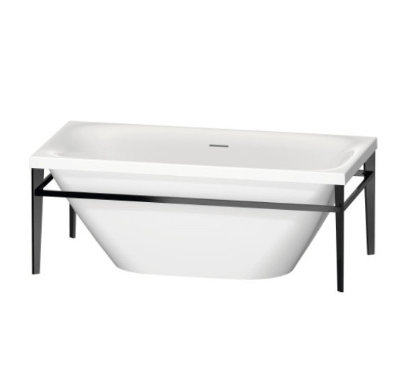 Duravit Xviu laisvai pastatoma vonia su specialiu juodu rėmu 1600x800