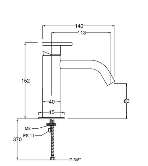 QD MagistroLab Smile praustuvo maišytuvas