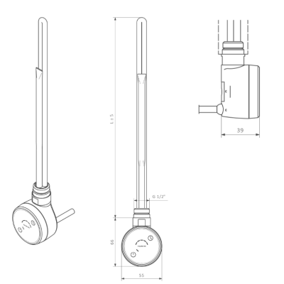 Terma DRY kaitinimo elementas su valdikliu