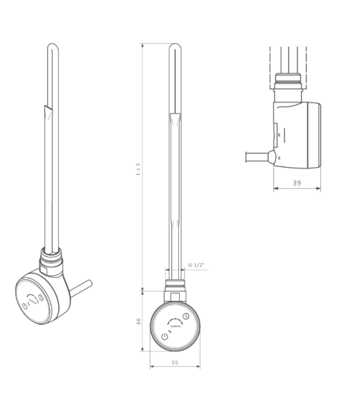 Terma DRY kaitinimo elementas su valdikliu