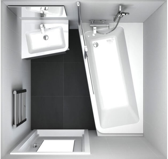 Ravak 10° 170x100, asimetrinė vonia, akrilas (pasirinkite pusę)