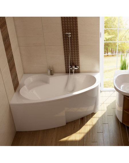 Ravak Asymmetric 160x105, asimetrinė vonia, akrilas (pasirinkitę pusę)