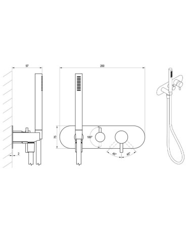 Ravak Espirit potinkinis maišytuvas, 3 krypčių be korpuso, su komplektu, pasirinkite spalvą