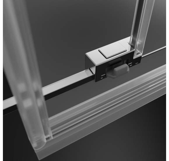 Radaway Idea KDJ dušo kabina, dešinės pusės, chromo spalvos profiliai