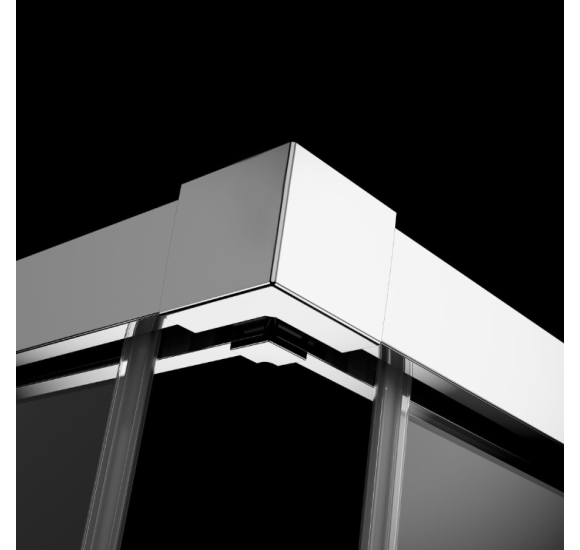 Radaway Idea KDJ dušo kabina, dešinės pusės, chromo spalvos profiliai