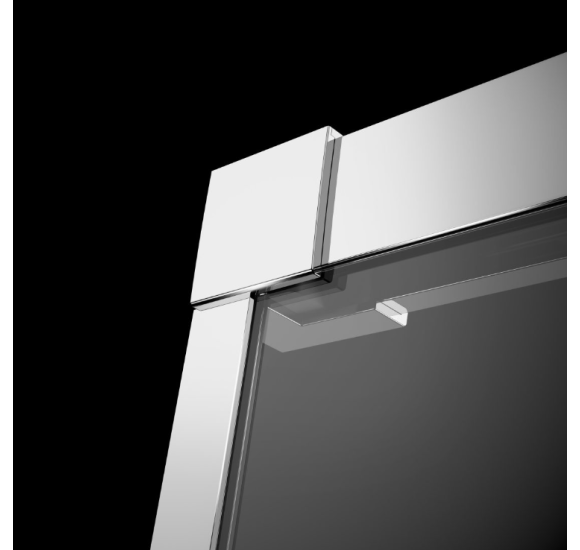 Radaway Idea KDJ dušo kabina, dešinės pusės, chromo spalvos profiliai