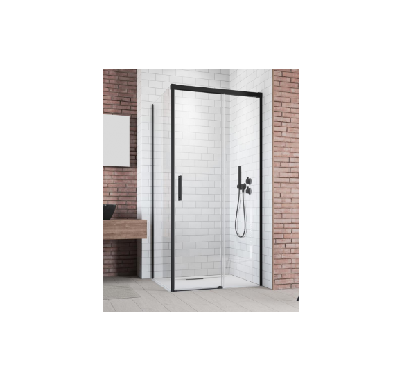 Radaway Idea KDJ dušo kabina, dešinė pusė, juodos spalvos profiliai