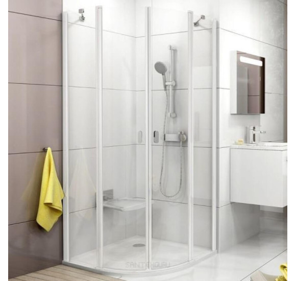 Pusapvalė dušo kabina Ravak CSKK4 - 90 cm