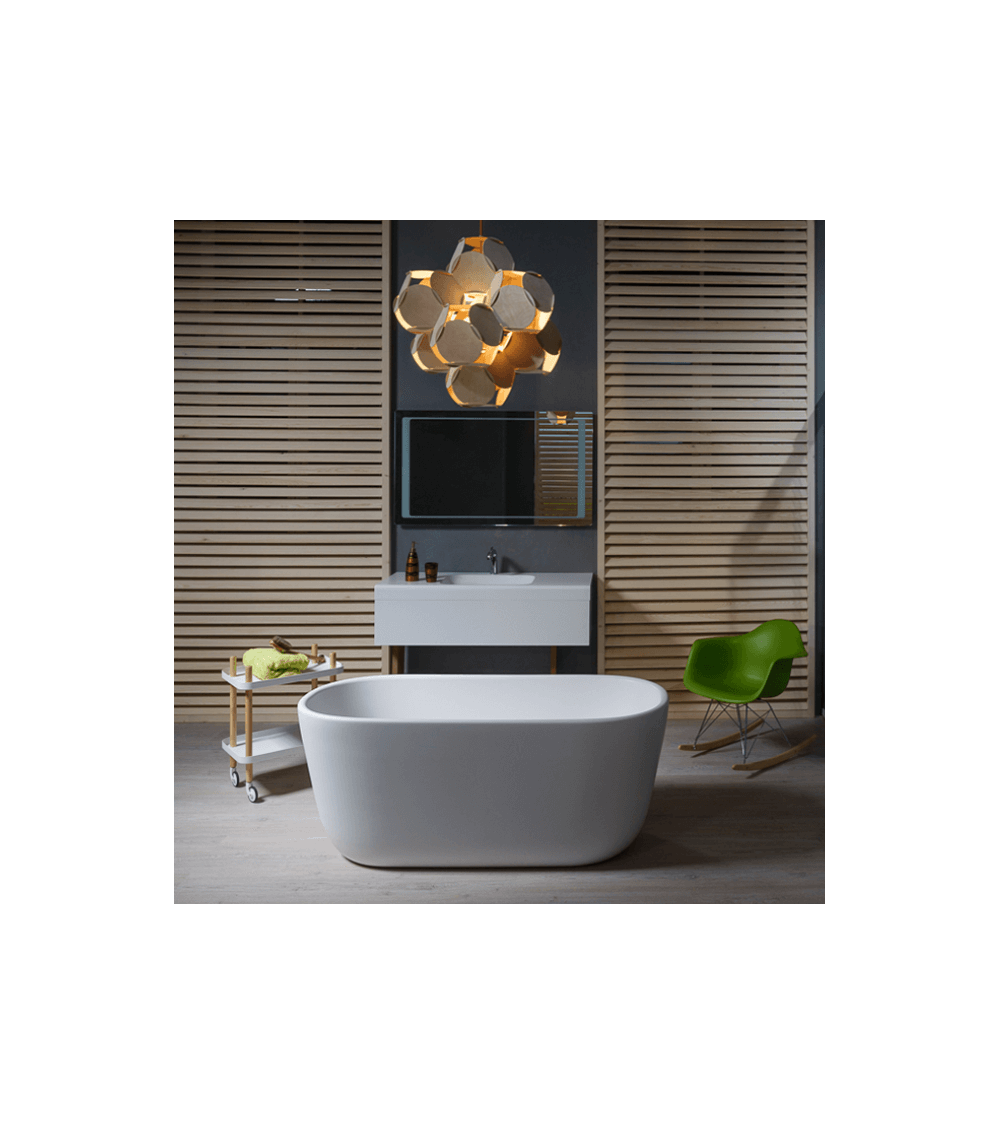 Akmens masės vonia Balteco AZUR 140x70, balta