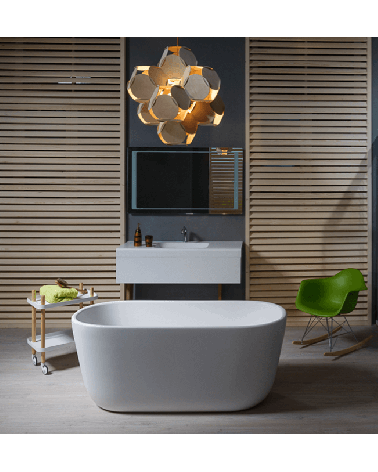 Akmens masės vonia Balteco AZUR 140x70, balta