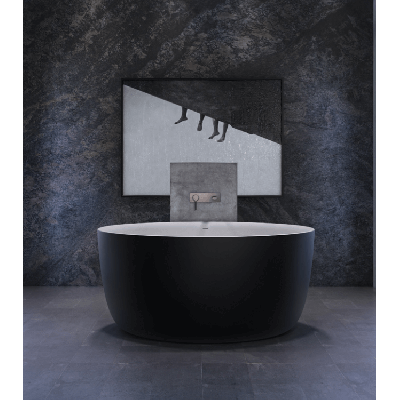 Akmens masės vonia Balteco ALLURE 134x64, RAL spalvos šonai