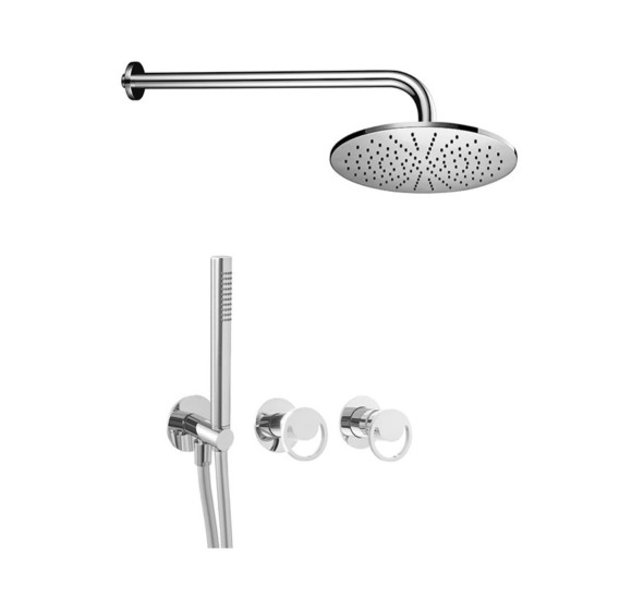 QD MagistroLab Smile potinkinė dušo sistema, 30cm dušo galva