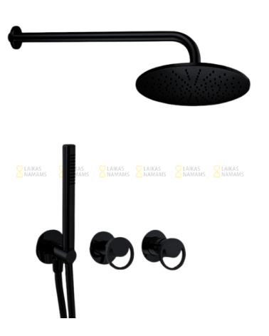 QD MagistroLab Smile potinkinė dušo sistema, 30cm dušo galva