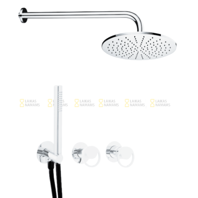 QD MagistroLab Smile potinkinė dušo sistema, 30cm dušo galva