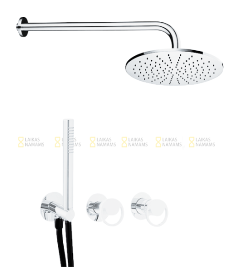 QD MagistroLab Smile potinkinė dušo sistema, 30cm dušo galva